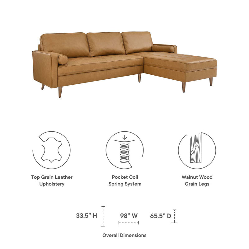 Malcolm Leather Sectional Sofa