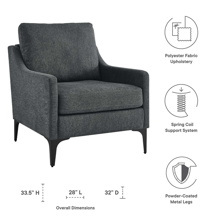 Justin Upholstered Fabric Armchair