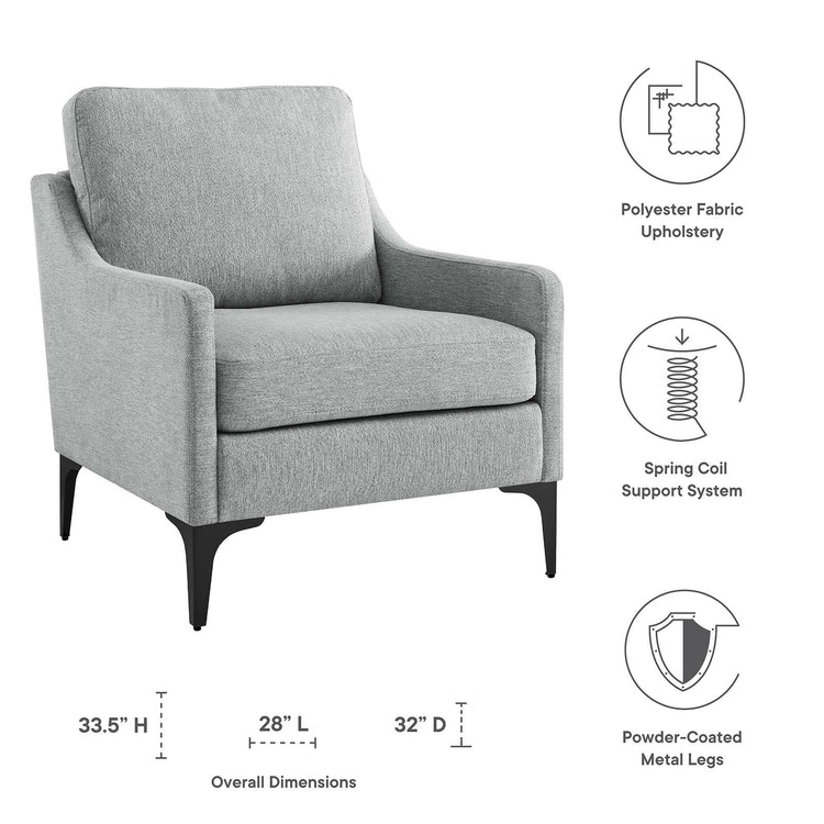 Justin Upholstered Fabric Armchair