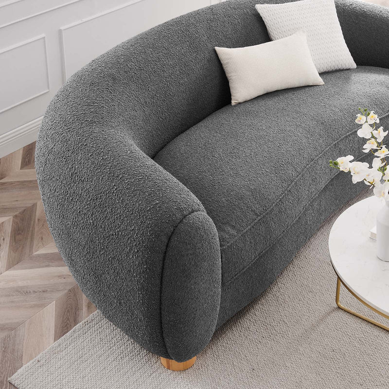 Teagan Boucle Upholstered Fabric Sofa