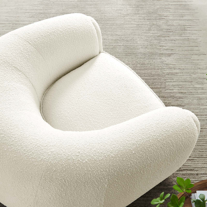 Teagan Boucle Upholstered Fabric Armchair