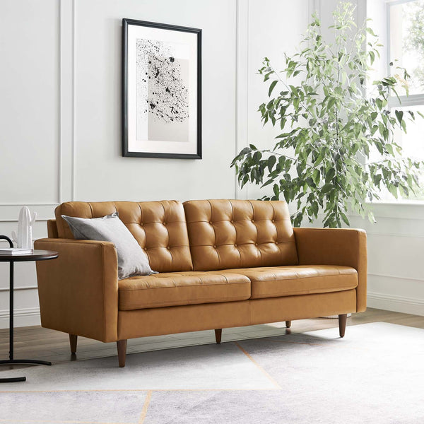 Jackson Tufted Vegan Leather Sofa